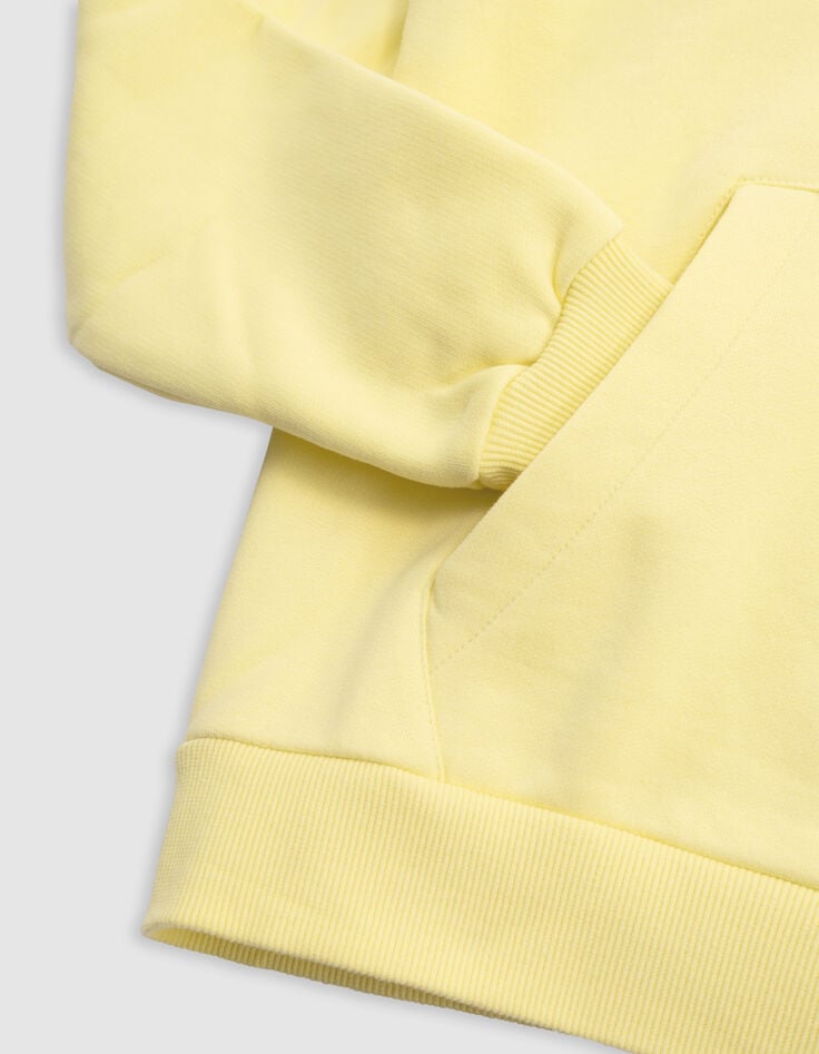 Sudadera amarilla algodón maxi logo bordado espalda niño-5