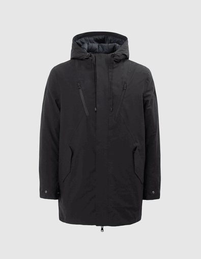 Zwarte parka IKKS x INVENTIVE CITI Heren - IKKS