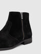 Men’s black zipped suede boots-4