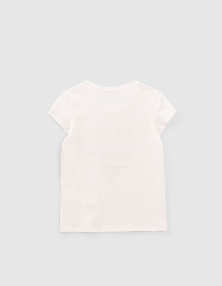 T-shirt blanc cassé coeur broderies ethniques fille-2