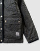 Kaki gecoat jasje luipaard-hartjesmotief meisjes-4