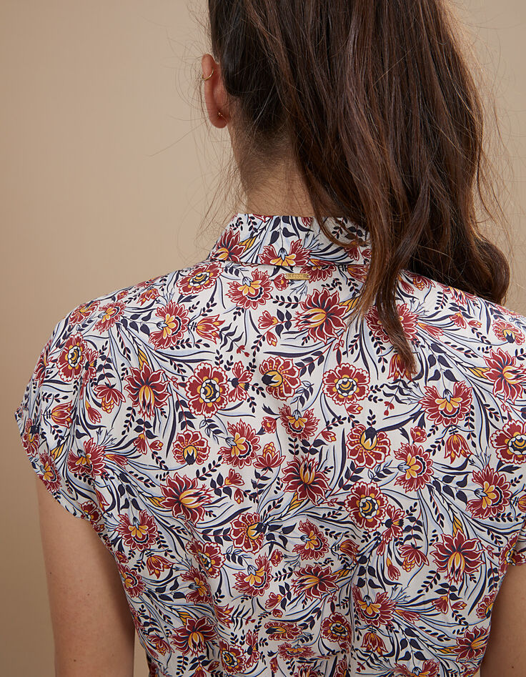 I.Code off-white floral print dress-5