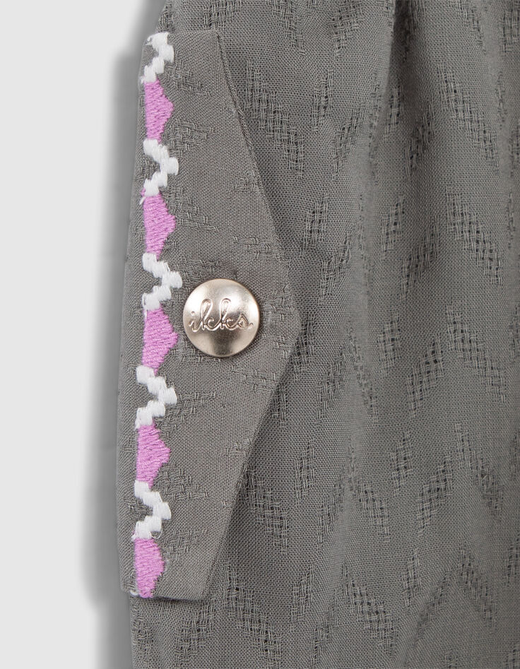 Baby girls’ LENZING™ ECOVERO™ jacquard embroidery trousers-5