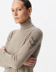 Pull sésame tricot chevrons brodés Femme-4