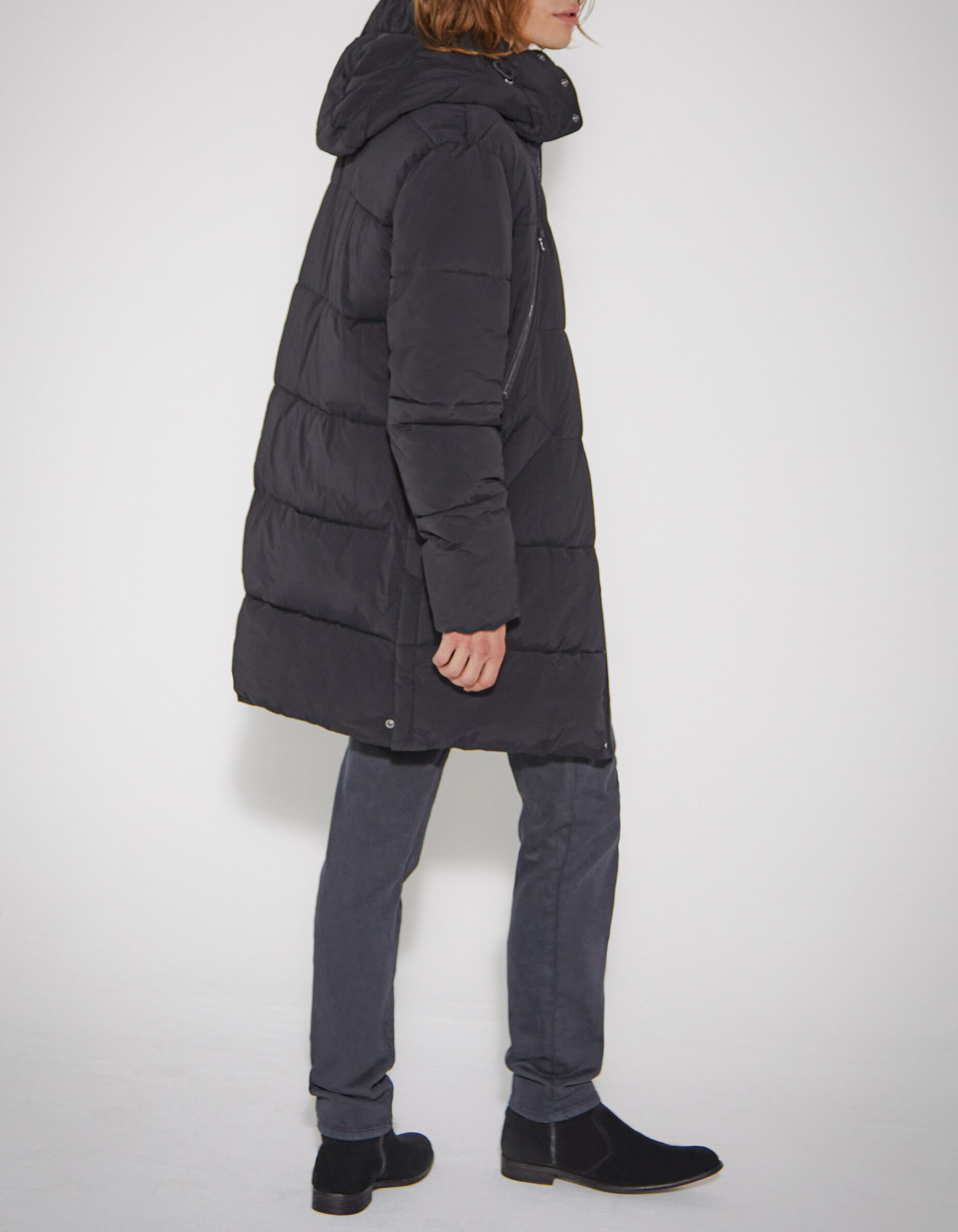 Doudoune longue outlet noir homme