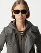Graue Lederjacke, Bikerstil, Verzierungen-5