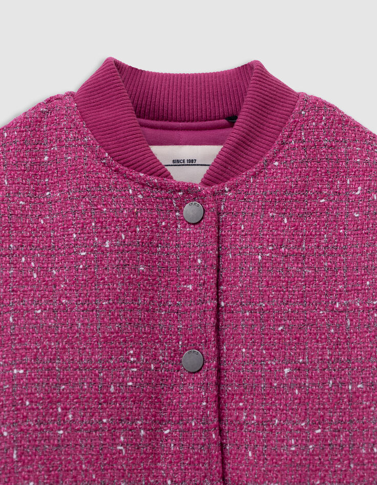 Blouson rose esprit tweed fille-5 Blouson rose esprit tweed fille-5
