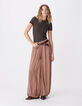 Pantal&oacute;n globo blush fluido de mujer-1