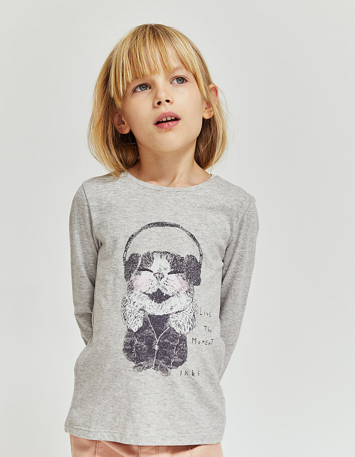 Grijs T-shirt voor meisjes - IKKS