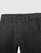 Pantalon CHINO gris maille Ottoman garçon-2 Pantalon CHINO gris maille Ottoman garçon-2