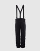 Men's black IKKS x DUVILLARD ski trousers with braces-3