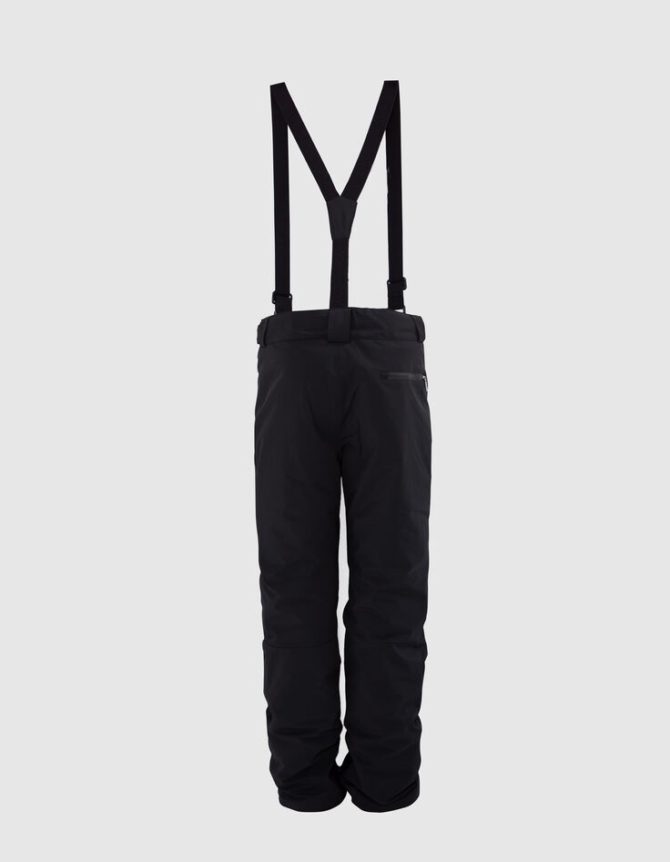 Men's black IKKS x DUVILLARD ski trousers with braces-3