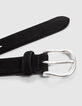 Men’s black suede thin belt-5