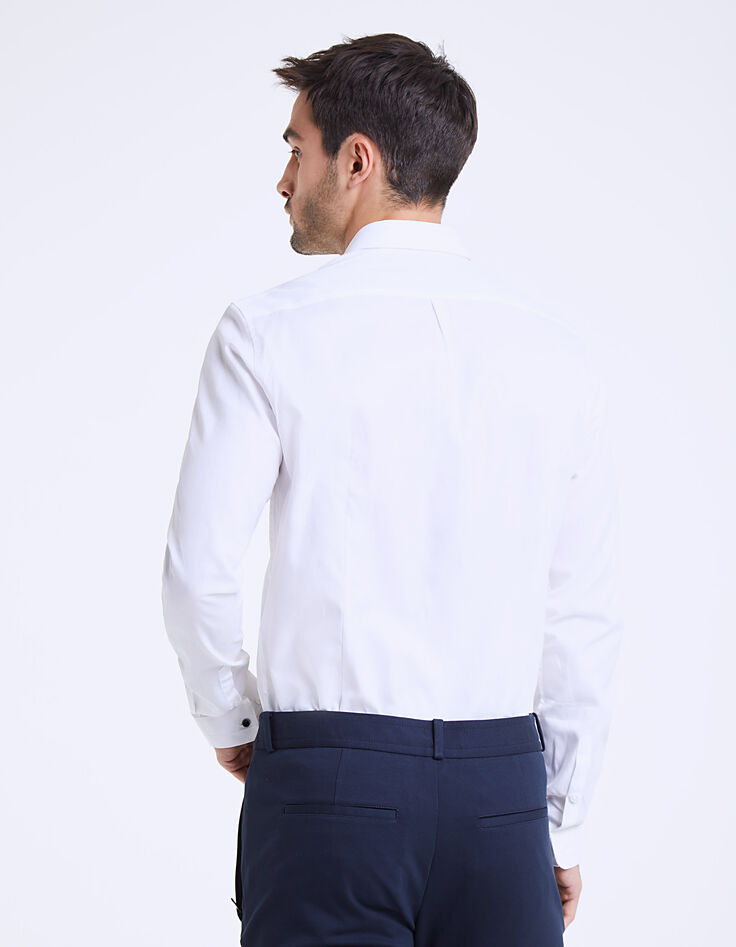 Chemise regular blanche anti-tâche Homme-5 Chemise regular blanche anti-tâche Homme-5
