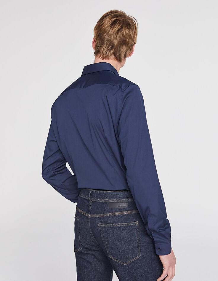 Camisa SLIM azul marino Hombre-3
