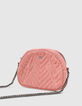 Rosenholzfarbene M&auml;dchenhandtasche mit Glitzer-2