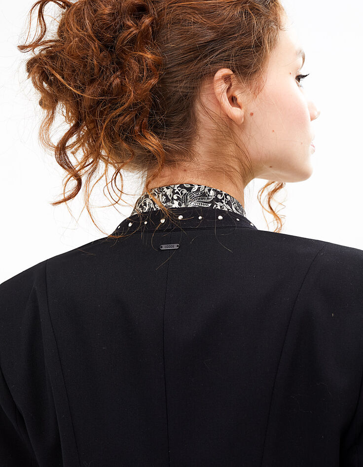 Veste de costume noire à clous I.Code-5