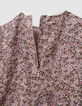 Blouse rose imprimé fleurs d'automne fille-9