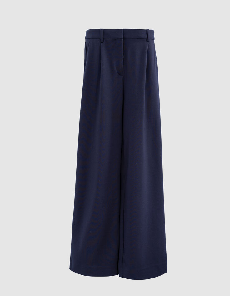 Marine geklede broek wideleg milanotricot Dames-6