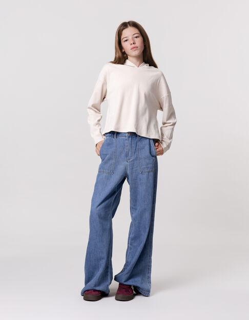 LARGE blauwe waterloze jeans voor meisjes - IKKS
