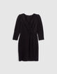 Robe noire jacquard motif python Femme-6