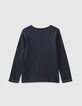 Camiseta navy Essentiels bordado IKKS ni&ntilde;a-2