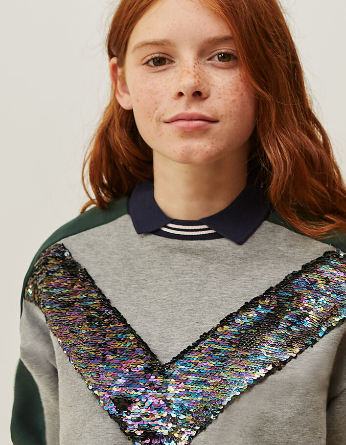 Mädchensweatshirt mit Pailletten - IKKS