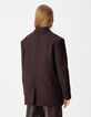 Veste oversize bordeaux boutonnage crois&eacute; Femme-3
