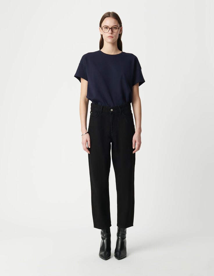 Vaqueros negros rectos 7/8 de Mujer-1 Vaqueros negros rectos 7/8 de Mujer-1