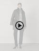 Manteau noir mi-long peau retournée Femme-8