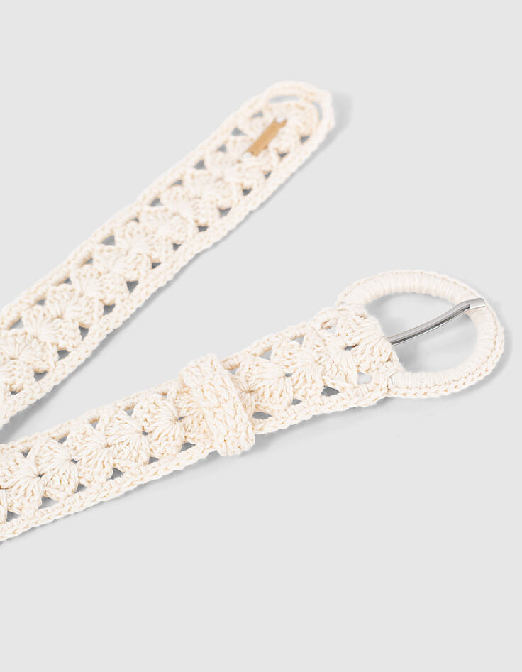 Ceinture écrue en crochet fille-5 Ceinture écrue en crochet fille-5