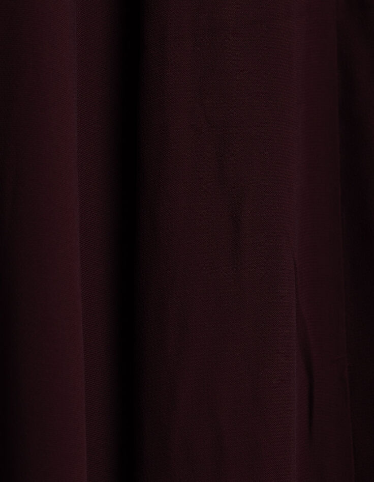 Women’s burgundy high neck long dress-7