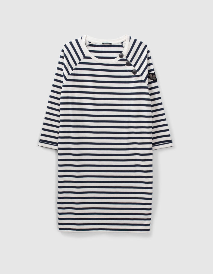 Robe Ikks Manches Courtes écrue/crème - Taille 38, Occasion Très Bon état, Style Casual