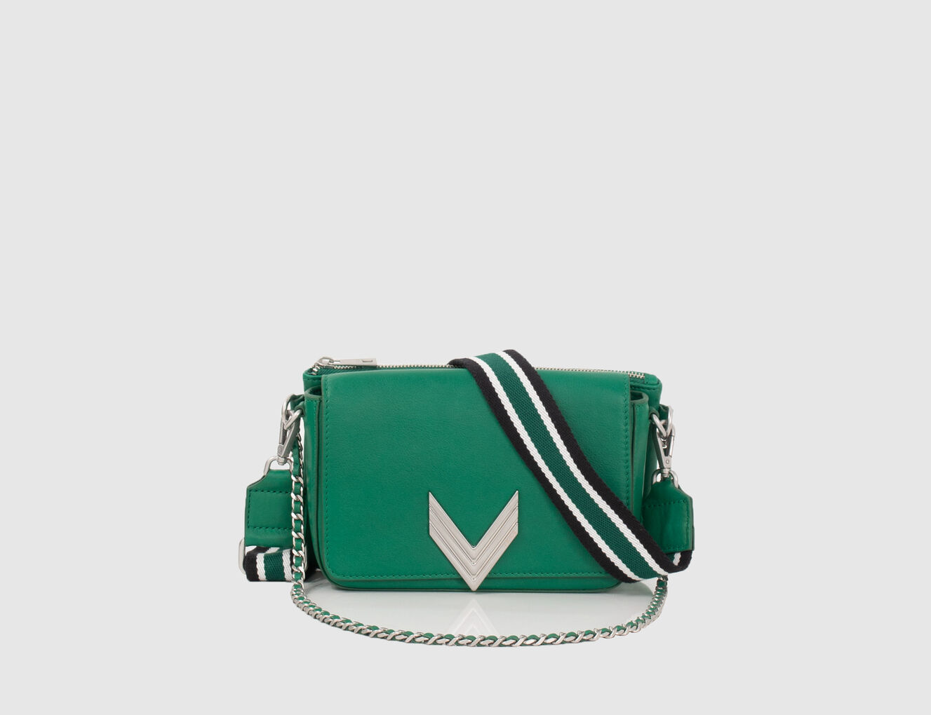 Women’s green leather NAPOLI 111 bag - IKKS-1