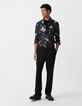 Chemise REGULAR noire imprimé astres Homme-1