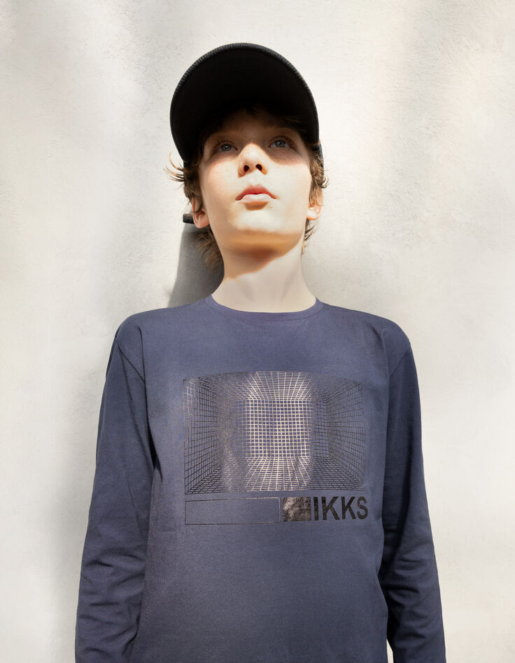 Navy Cube Boy Tee