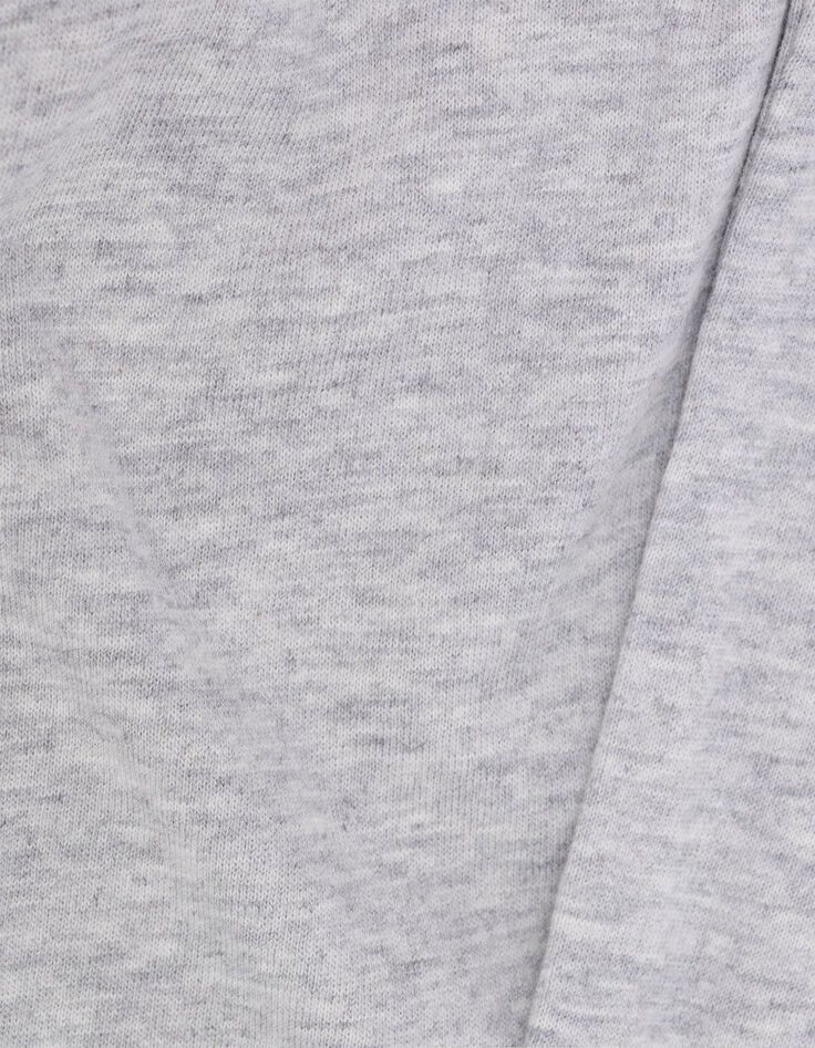 Camiseta gris algodón print y bordados lentejuelas niño-8