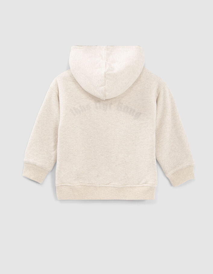 Jungen-Wendejacke, creme / mokka, Sherpa- und Moltongewebe-4