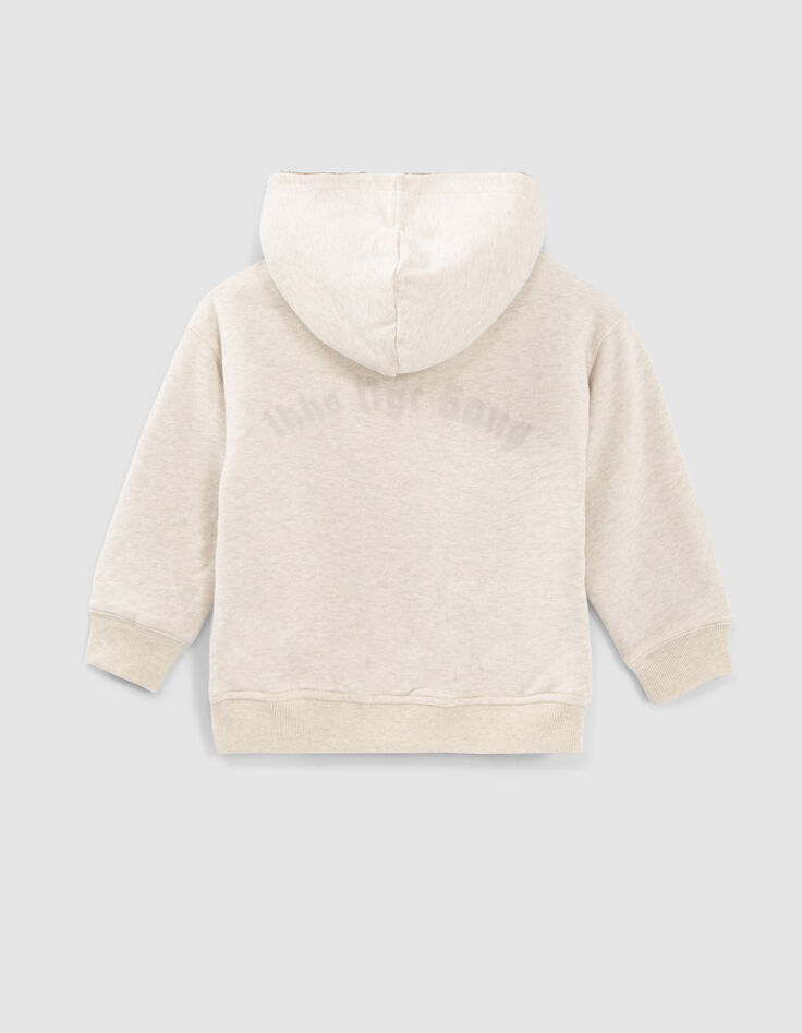 C&aacute;rdigan reversible crudo Sherpa y moka felpa ni&ntilde;o-4