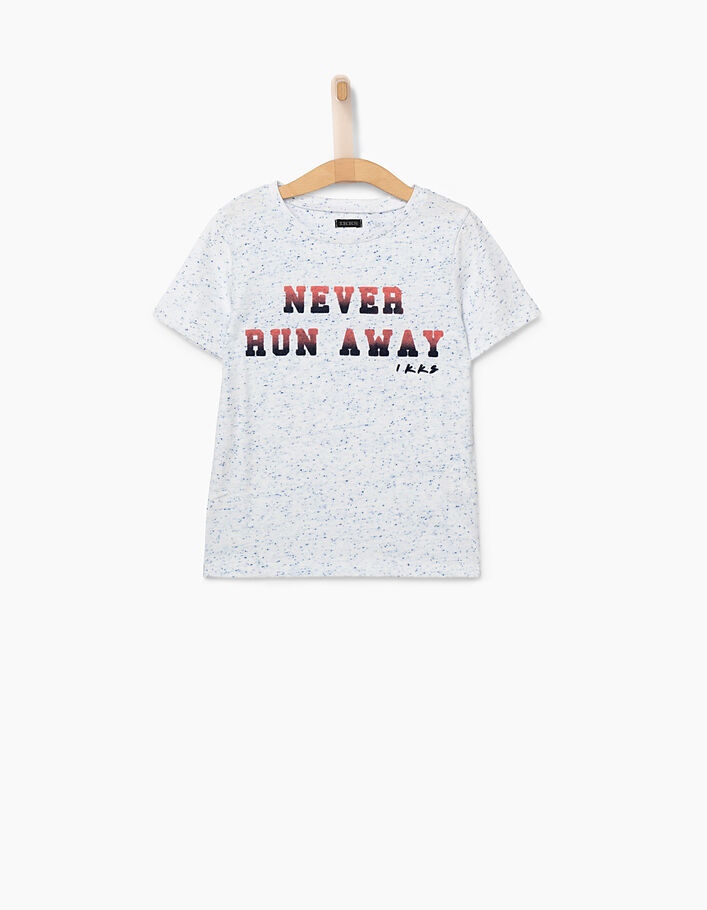 Tee-shirt blanc optique Never Runaway garçon  - IKKS