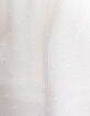 Vestido corto blanco jacquard plumetis niña-7