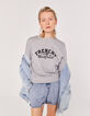 Women’s grey slogan image sweatshirt-1