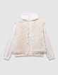Cardigan à capuche 2-en-1 écru et gilet sans manches fille-6