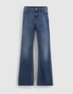 Women's blue green bootcut jeans-7