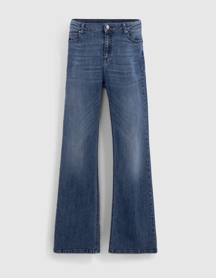 Women's blue green bootcut jeans-7