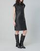 Pure Edition-Vestido sin mangas de cuero negro para mujer-3 Pure Edition-Vestido sin mangas de cuero negro para mujer-3