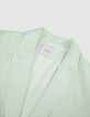 Damesjas in oversized groen linnen katoenmix-8