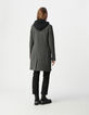 Women’s neoprene mid-length coat with removable hood-2