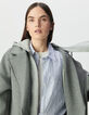 Women’s grey coat with detachable hood-7