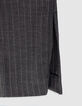 Pantalon de costume gris motif rayures tennis Femme-5